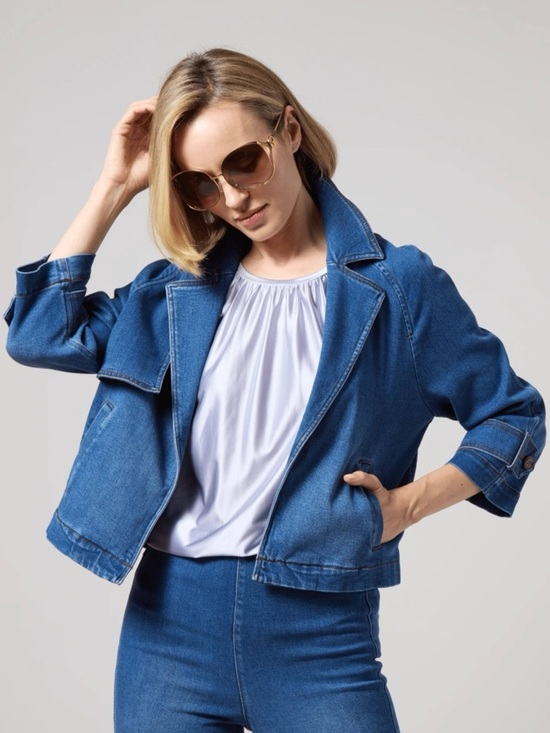 Lysse Jackets & Blazers - Lysse Jeanne Crop Trench Jacket women’s size XL